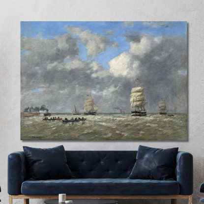 Le Havre Eugène Boudin ebd82 quadro stampato su tela