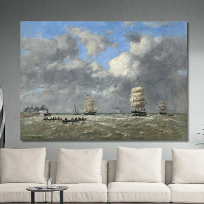 Le Havre Eugène Boudin ebd82 quadro stampato su tela