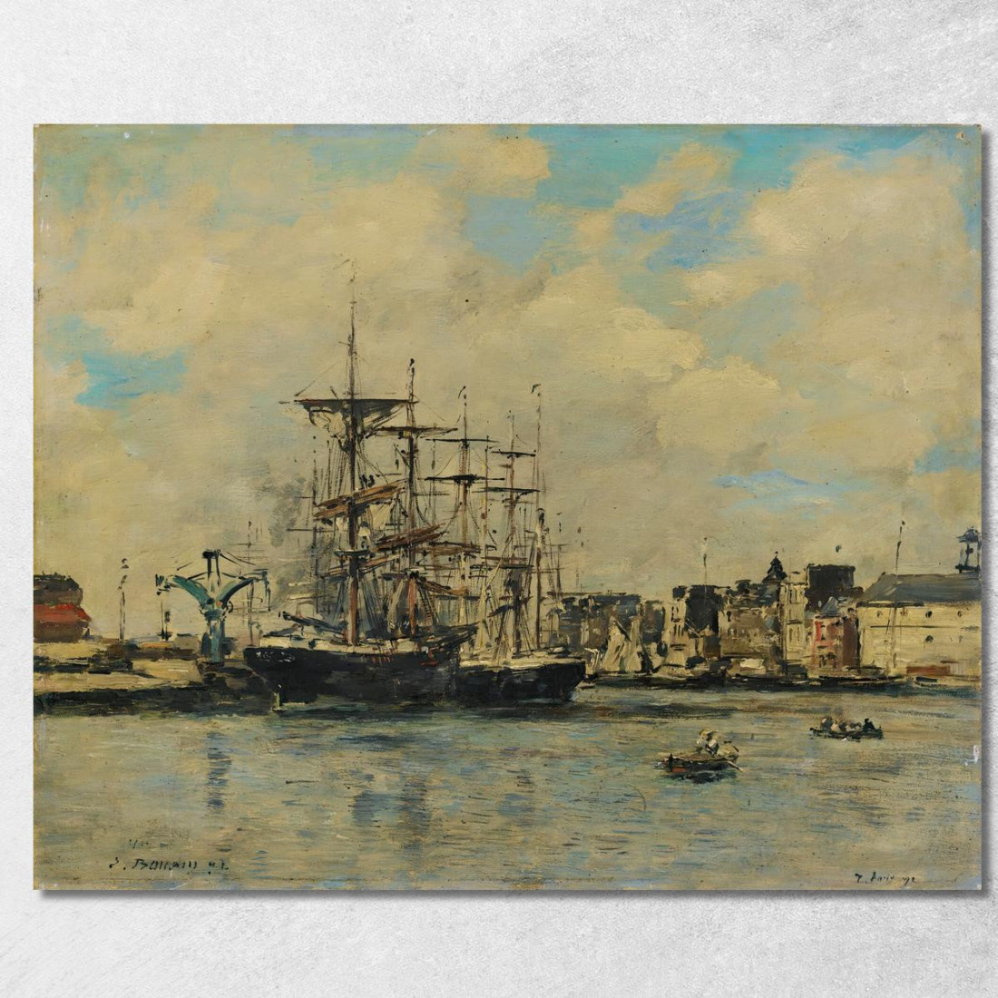 Le Havre – Bacino De La Barre Eugène Boudin ebd83 quadro stampato su tela