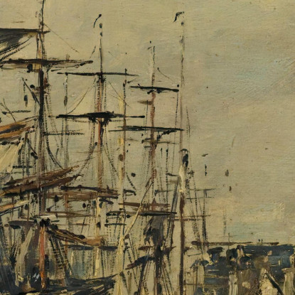 Le Havre – Bacino De La Barre Eugène Boudin ebd83 quadro stampato su tela