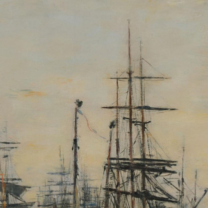 Il Porto Di Bordeaux Visto Dal Molo Dei Chartrons Eugène Boudin ebd85 quadro stampato su tela