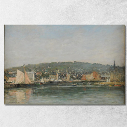 Il Porto Di Trouville Al Mattino Eugène Boudin ebd86 quadro stampato su tela