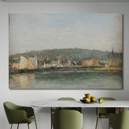 Il Porto Di Trouville Al Mattino Eugène Boudin ebd86 quadro stampato su tela