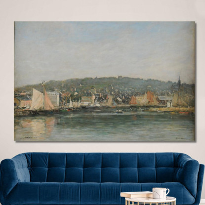 Il Porto Di Trouville Al Mattino Eugène Boudin ebd86 quadro stampato su tela