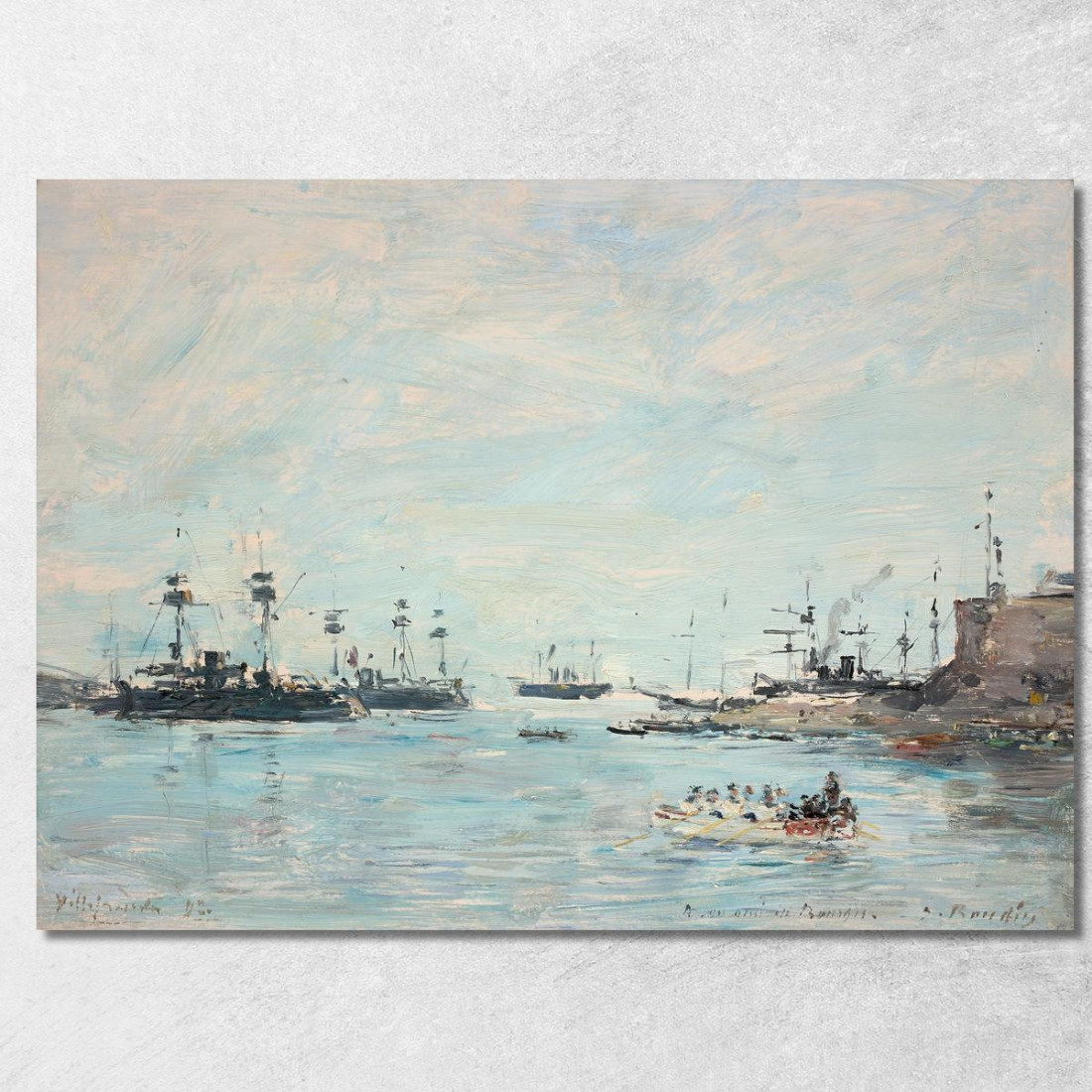 Lo Squadrone Davanti A Villefranche Eugène Boudin ebd90 quadro stampato su tela