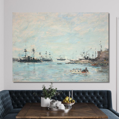 Lo Squadrone Davanti A Villefranche Eugène Boudin ebd90 quadro stampato su tela