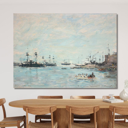 Lo Squadrone Davanti A Villefranche Eugène Boudin ebd90 quadro stampato su tela