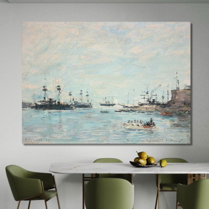 Lo Squadrone Davanti A Villefranche Eugène Boudin ebd90 quadro stampato su tela