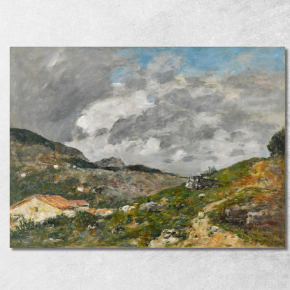Montagne Nei Dintorni Di Nizza Eugène Boudin ebd92 quadro stampato su tela