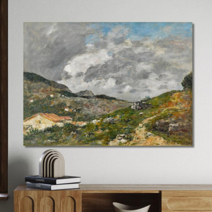 Montagne Nei Dintorni Di Nizza Eugène Boudin ebd92 quadro stampato su tela