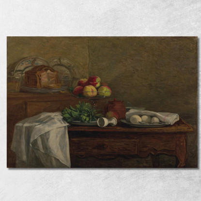 Natura Morta Con Portauovo Rovesciato Eugène Boudin ebd93 quadro stampato su tela