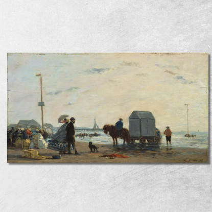 Sulla Spiaggia A Trouville Eugène Boudin ebd96 quadro stampato su tela