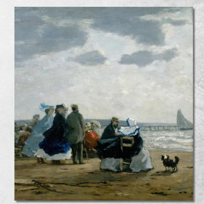 Sulla Spiaggia A Dieppe Eugène Boudin ebd97 quadro stampato su tela
