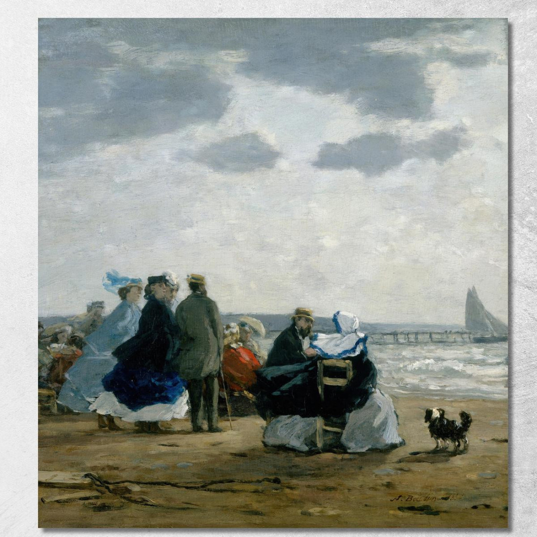 Sulla Spiaggia A Dieppe Eugène Boudin ebd97 quadro stampato su tela