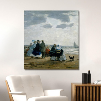 Sulla Spiaggia A Dieppe Eugène Boudin ebd97 quadro stampato su tela