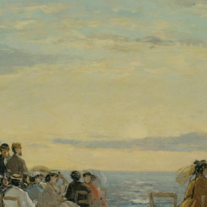 Sulla Spiaggia Al Tramonto Eugène Boudin ebd98 quadro stampato su tela