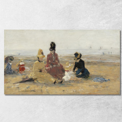Sulla Spiaggia A Trouville Eugène Boudin ebd99 quadro stampato su tela
