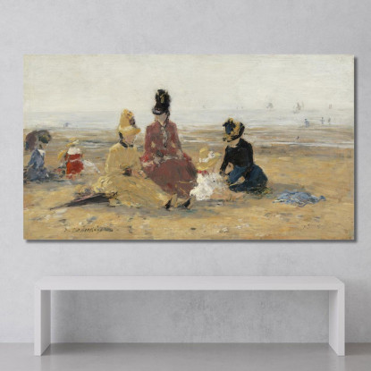 Sulla Spiaggia A Trouville Eugène Boudin ebd99 quadro stampato su tela