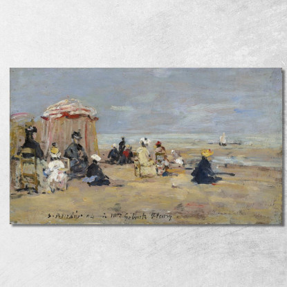 Sulla Spiaggia Eugène Boudin ebd100 quadro stampato su tela