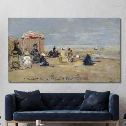 Sulla Spiaggia Eugène Boudin ebd100 quadro stampato su tela