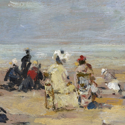 Sulla Spiaggia Eugène Boudin ebd100 quadro stampato su tela