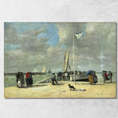 Sul Pontile Eugène Boudin ebd101 quadro stampato su tela