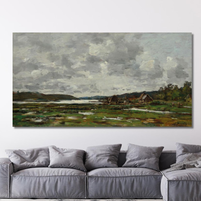 Paesaggio Bretone Eugène Boudin ebd104 quadro stampato su tela