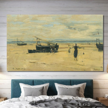 Spiagge Con Barche Arenate Eugène Boudin ebd107 quadro stampato su tela