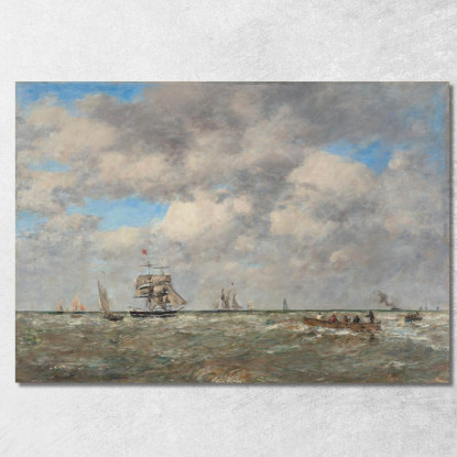 Mare Aperto - I Piloti Eugène Boudin ebd108 quadro stampato su tela