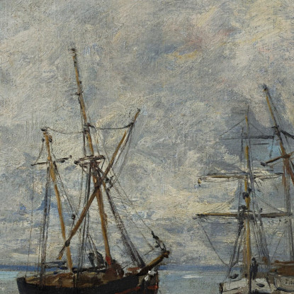 Portrieux - Il Porto A Bassa Marea Eugène Boudin ebd109 quadro stampato su tela