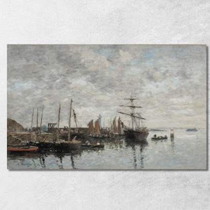 Portrieux - Il Porto Eugène Boudin ebd110 quadro stampato su tela
