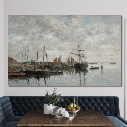 Portrieux - Il Porto Eugène Boudin ebd110 quadro stampato su tela