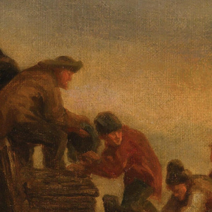 Pescatori Sulla Riva Eugène Boudin ebd112 quadro stampato su tela