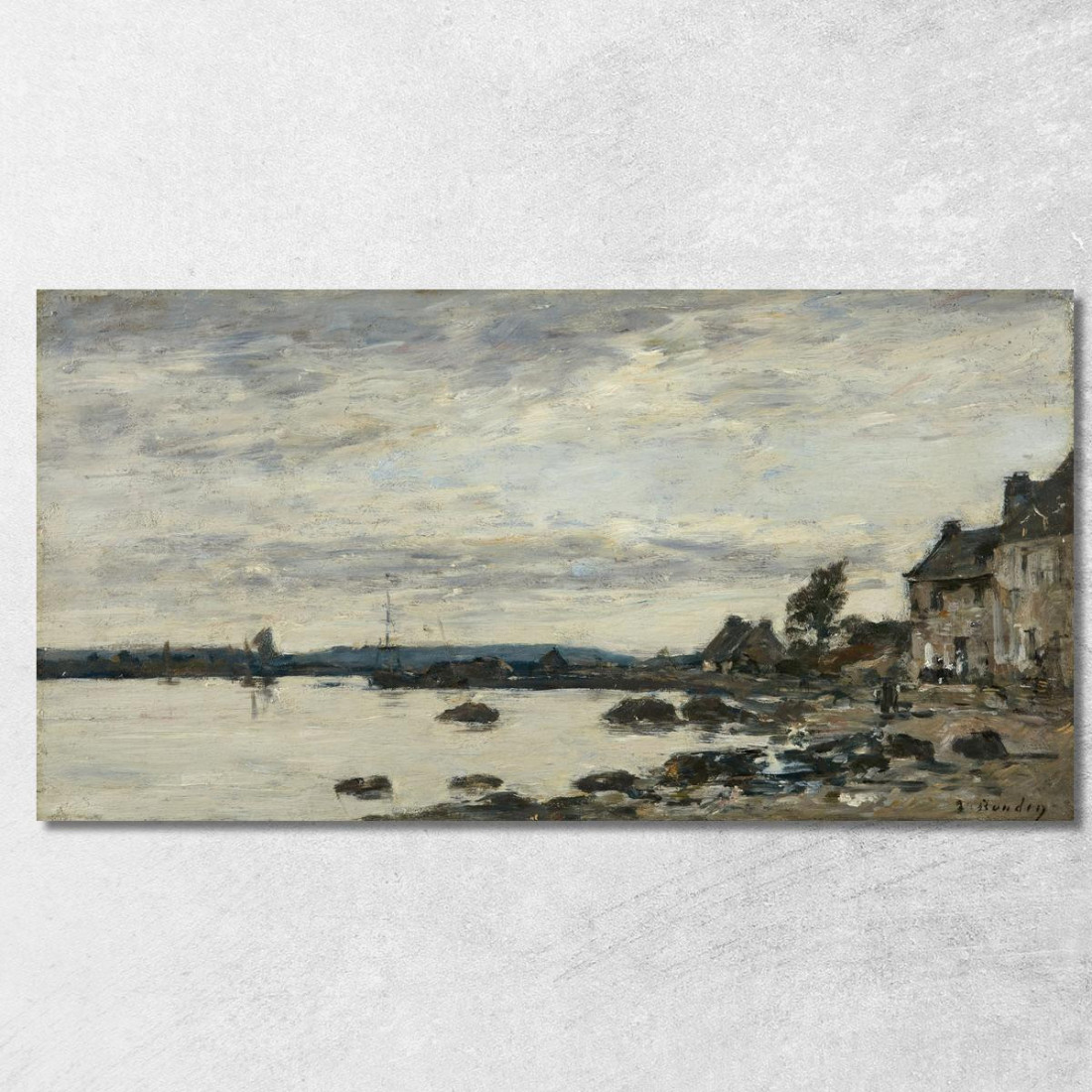 Riva Bretone Eugène Boudin ebd114 quadro stampato su tela