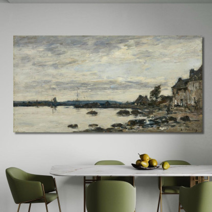 Riva Bretone Eugène Boudin ebd114 quadro stampato su tela