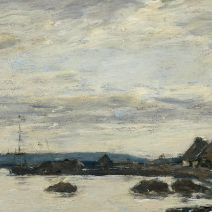Riva Bretone Eugène Boudin ebd114 quadro stampato su tela
