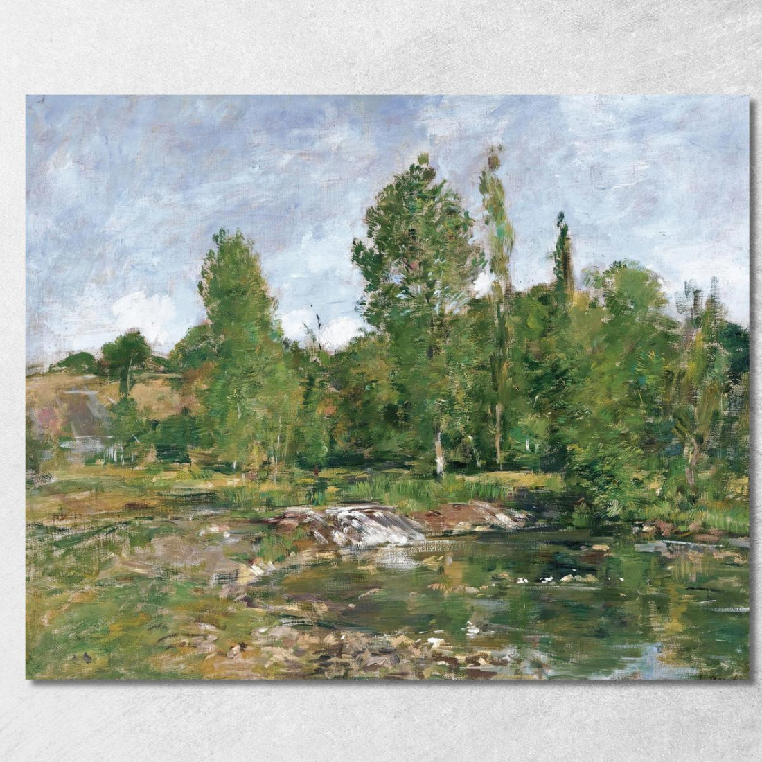 Saint-Céneri - Lo Stagno Eugène Boudin ebd118 quadro stampato su tela