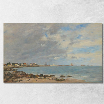 Saint-Vaast-La-Hougue - La Baia Eugène Boudin ebd119 quadro stampato su tela