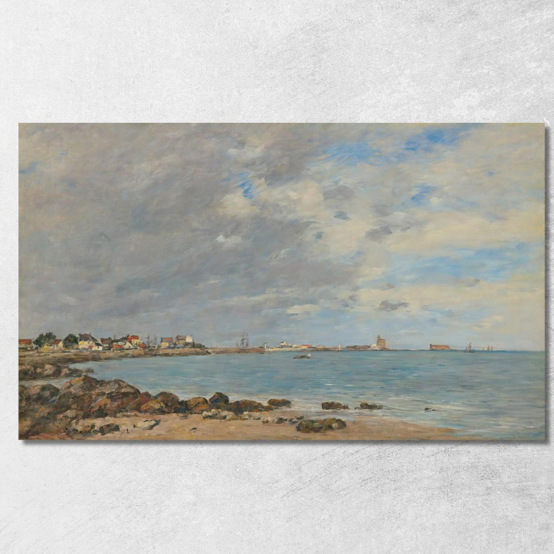 Saint-Vaast-La-Hougue - La Baia Eugène Boudin ebd119 quadro stampato su tela