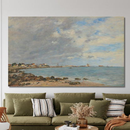 Saint-Vaast-La-Hougue - La Baia Eugène Boudin ebd119 quadro stampato su tela