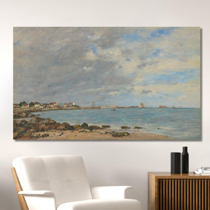 Saint-Vaast-La-Hougue - La Baia Eugène Boudin ebd119 quadro stampato su tela