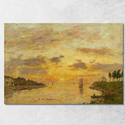 Saint-Valery-Sur-Somme - La Foce Della Somme Eugène Boudin ebd121 quadro stampato su tela