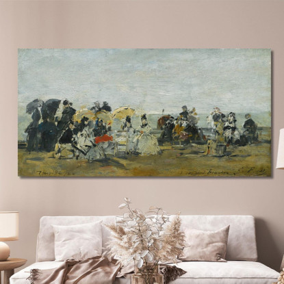 Scena Di Spiaggia A Trouville 2 Eugène Boudin ebd122 quadro stampato su tela
