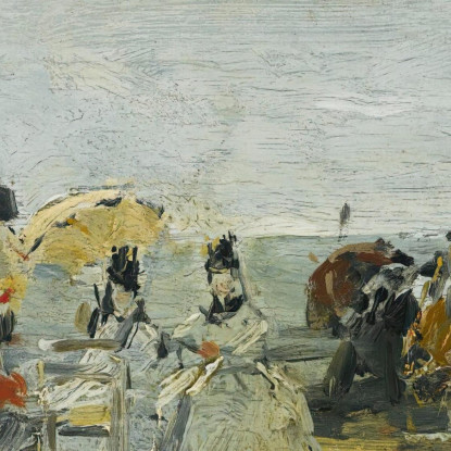 Scena Di Spiaggia A Trouville 2 Eugène Boudin ebd122 quadro stampato su tela