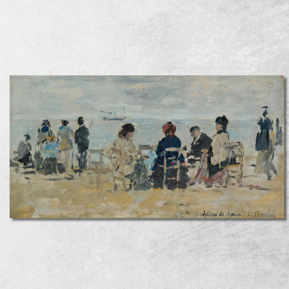 Scena Di Spiaggia Eugène Boudin ebd124 quadro stampato su tela