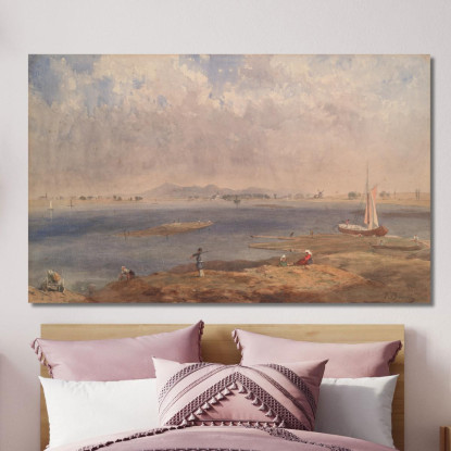 Paesaggio Marino In Bretagna Eugène Boudin ebd125 quadro stampato su tela