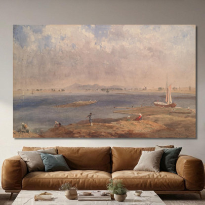 Paesaggio Marino In Bretagna Eugène Boudin ebd125 quadro stampato su tela