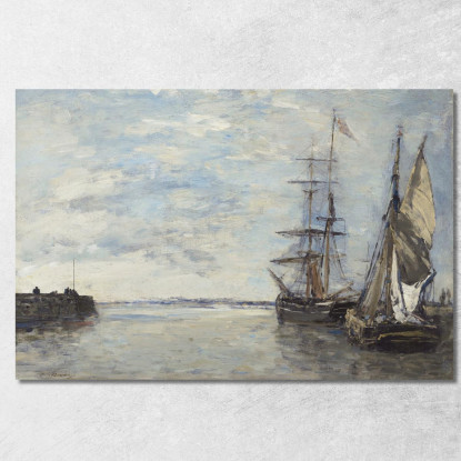 Uscita Dal Porto Eugène Boudin ebd128 quadro stampato su tela