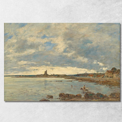 Saint-Vaast-La-Hougue Eugène Boudin ebd129 quadro stampato su tela