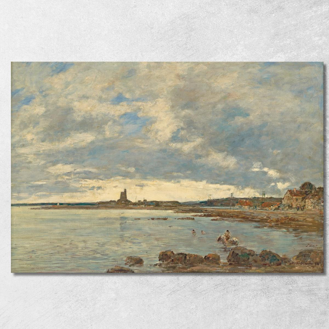 Saint-Vaast-La-Hougue Eugène Boudin ebd129 quadro stampato su tela